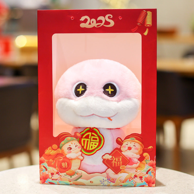 Snake plush toys 2025 Year of the Snake Mascot toys Zodiac Snake Plushise toy Spring Festival Style
