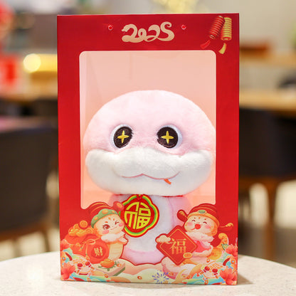 Snake plush toys 2025 Year of the Snake Mascot toys Zodiac Snake Plushise toy Spring Festival Style