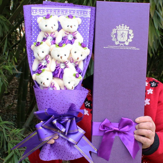 Birthday Valentine's Day 7 little bear teddy bear bouquet cartoon bouquet for lover