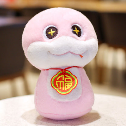 Snake plush toys 2025 Year of the Snake Mascot toys Zodiac Snake Plushise toy Spring Festival Style